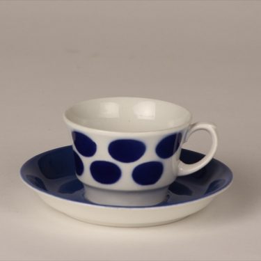 Arabia EP coffee cup, blown decoration, blue, retro