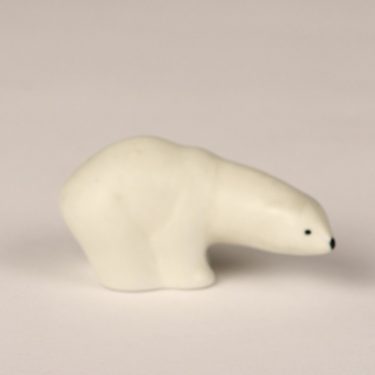 Arabia Jääkarhu figuuri, valkoinen, suunnittelija Raili Eerola, pieni, jääkarhuaihe