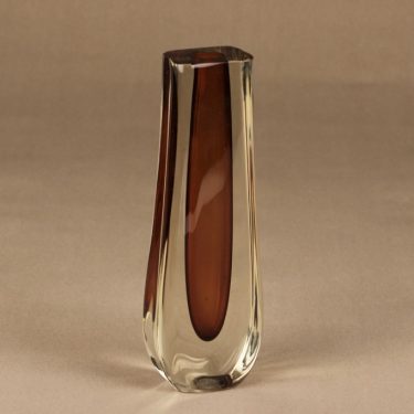 Kumela vase, brown, designer Armando Jacobino, signed