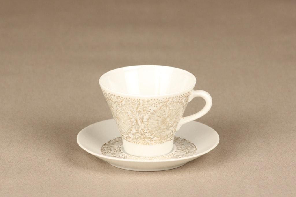 Arabia Filigran coffee cup, gold, Raija Uosikkinen
