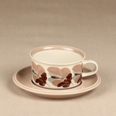 Arabia Koralli teekuppi, käsinmaalattu, suunnittelija Raija Uosikkinen, käsinmaalattu
