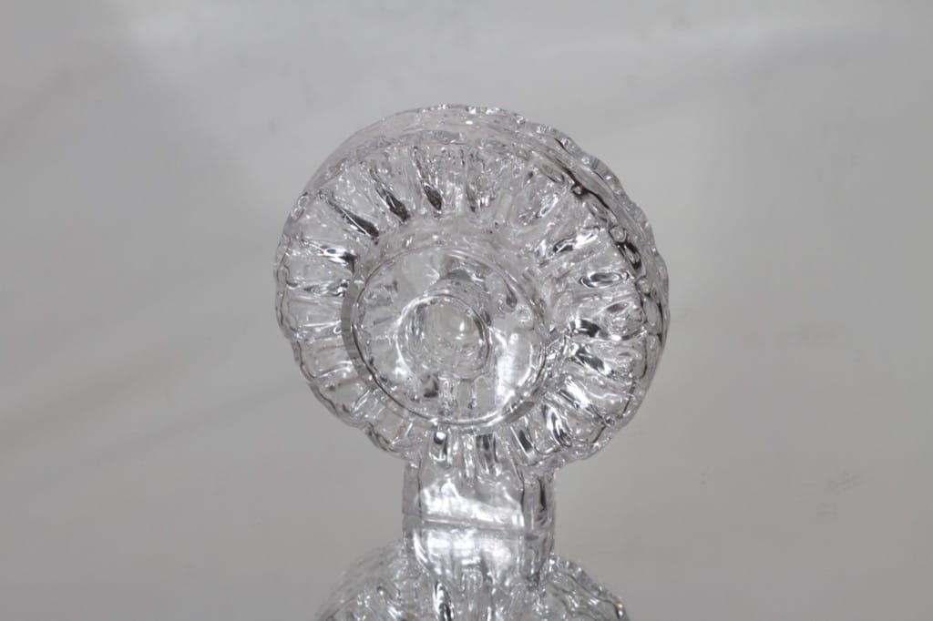 Riihimäen lasi Corona taide-esine, signeerattu, suunnittelija Helena Tynell, signeerattu, pieni, kristalli