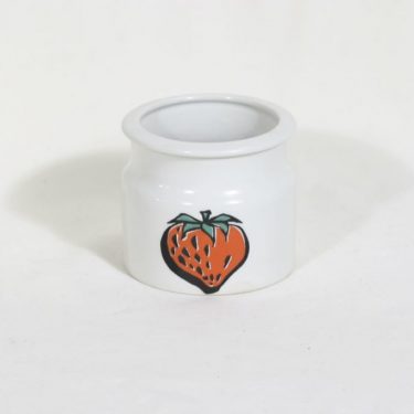 Arabia Tutti frutti purnukka, mansikka, suunnittelija Ulla Procope, mansikka