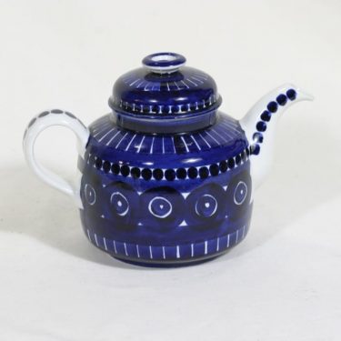 Arabia Valencia teekannu, käsinmaalattu, suunnittelija Ulla Procope, käsinmaalattu, signeerattu
