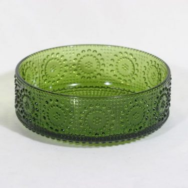 Riihimäen lasi Grapponia kulho, vihreä, suunnittelija Nanny Still,