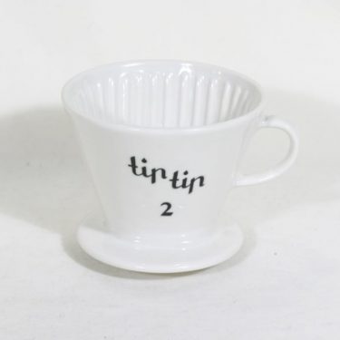 Arabia Tip tip 2 kahvisuppilo, valkoinen, suunnittelija , tekstikuvio
