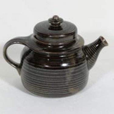 Arabia Mahonki teepannu, ruskea, suunnittelija Ulla Procope, pieni
