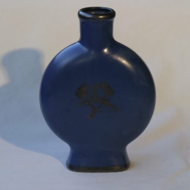 Arabia maljakko, sininen, suunnittelija Greta-Lisa Jäderholm-Snellmann, painokoriste, Art Deco