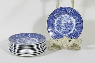 Arabia Maisema dinner plates, 12 pcs, copper ornament