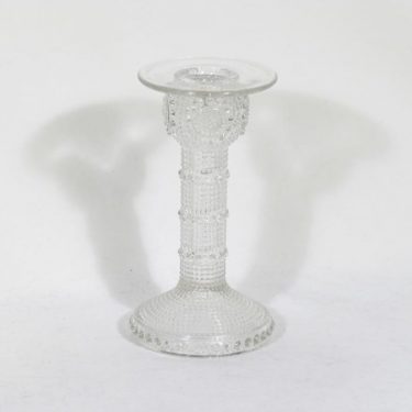 Riihimäen lasi Grapponia kynttilänjalka, kirkas, suunnittelija Nanny Still,