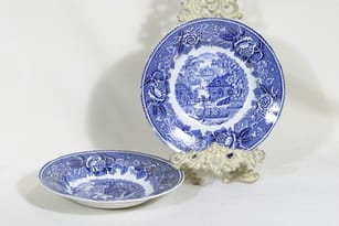 Arabia Maisema soup plates, 2 pcs, copper ornament