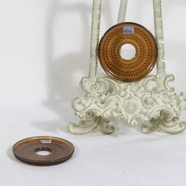 Nuutajärvi Kastehelmi mansetit, ruskea, 2 kpl, suunnittelija Oiva Toikka, pieni