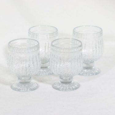 Riihimäen lasi Kehrä lasit, kirkas, 4 kpl, suunnittelija Nanny Still,