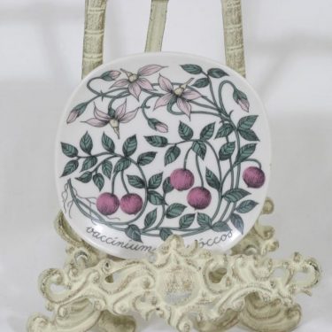 Arabia Botanica decorative plate, Karpalo, designer Esteri Tomula, small, silk screening
