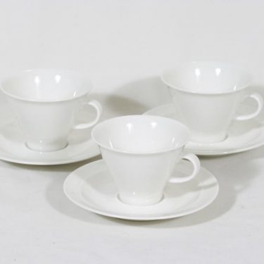 Arabia Harlekin kahvikupit, valkoinen, 3 kpl, suunnittelija ,