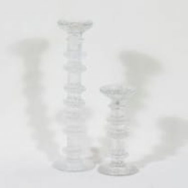 Iittala Festivo kynttilänjalat, signeerattu, 2 kpl, suunnittelija Timo Sarpaneva, signeerattu