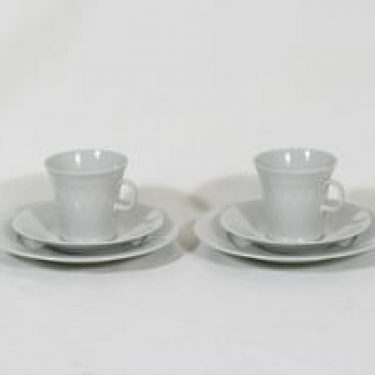 Arabia LE kahvikupit ja lautaset, koristelematon, 2 kpl, suunnittelija , koristelematon