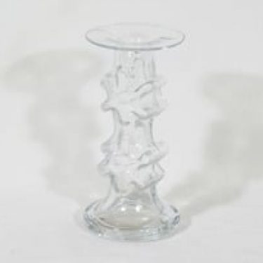 Riihimäen lasi Kasperi kynntilänjalka, kirkas, suunnittelija Erkkitapio Siiroinen,