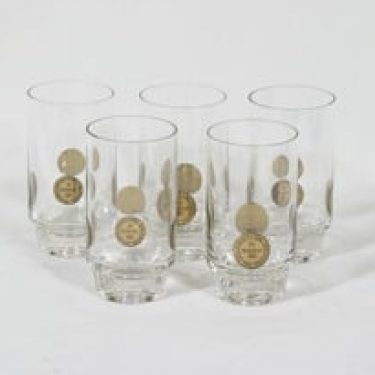 Riihimäen lasi Paraati lasit, 30 cl, 5 kpl, suunnittelija Nanny Still, 30 cl, kolikkoaihe