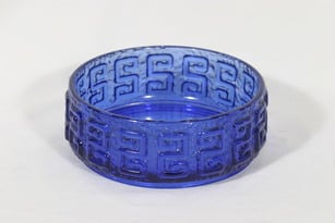 Riihimäen lasi Taalari bowl, cobalt blue, designer Tamara Aladin,