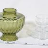 Riihimäen lasi Apollo kynttilälyhty, oliivinvihreä, suunnittelija Nanny Still, rihlakoriste kuva 3