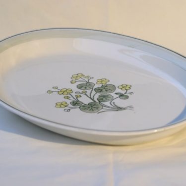 Arabia Suvi platter, designer Raija Uosikkinen, big, oval, hand-painted
