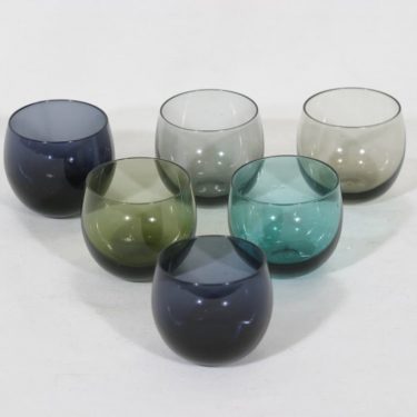 Nuutajärvi Marja lasit, 7 cl, 6 kpl, suunnittelija Saara Hopea, 7 cl, pieni