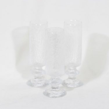 Iittala Senaattori kuohuviinilasit, kirkas, 3 kpl, suunnittelija Timo Sarpaneva,
