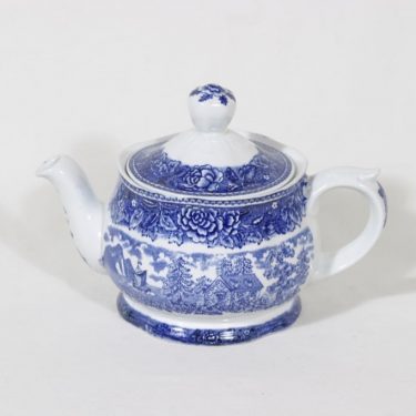 Arabia Maisema teekaadin, sininen, suunnittelija , pieni, kuparipainokoriste
