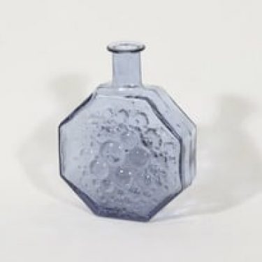 Riihimäen lasi Stella Polaris koristepullo, siniharmaa, suunnittelija Nanny Still,