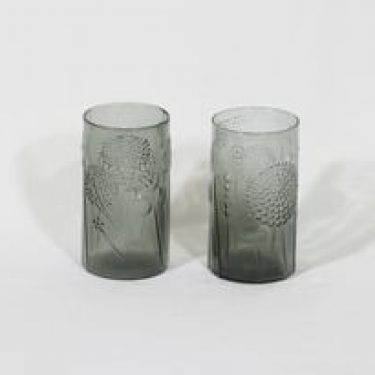 Nuutajärvi Flora lasit, 36 cl, 2 kpl, suunnittelija Oiva Toikka, 36 cl