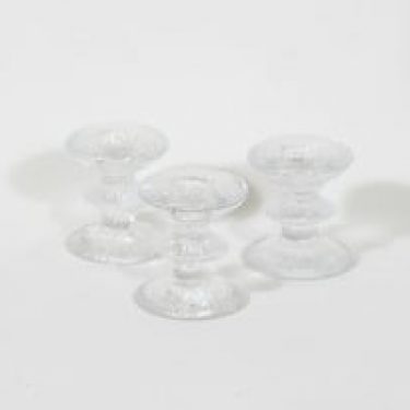 Iittala Festivo kynttilänjalat, signeerattu, 3 kpl, suunnittelija Timo Sarpaneva, signeerattu, pieni