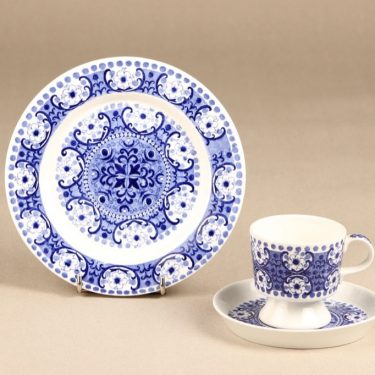Arabia Ali kahvikuppi, sininen, suunnittelija Raija Uosikkinen, kuparipainokoriste