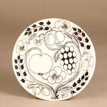 Arabia Paratiisi plate, black&white, Birger Kaipiainen