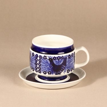 Arabia Sinilintu tea cup, copper weight ornament, 50 cl, Raija Uosikkinen,