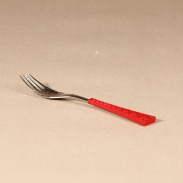 Hackman Colorina fork, red, steel, designer Nanny Still