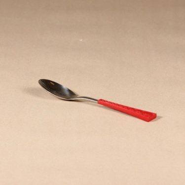 Hackman Colorina spoon, red, steel, designer Nanny Still