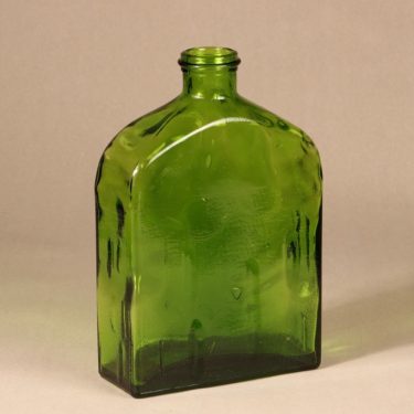 Riihimäen lasi Lankkupullo pullo, vihreä, suunnittelija Helena Tynell, suuri