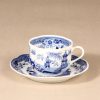 Arabia Singapore coffee cup, saucer and plate, blue, copper ornament, 2
