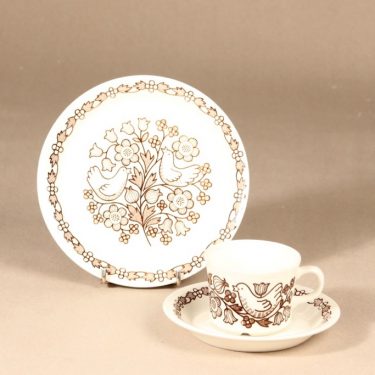 Arabia Sirkku coffee cup, made to order, 3 pcs, designer Esteri Tomula, silk screening