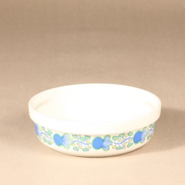 Arabia A bowl, multicolored, designer Laila Hakala, silk screening, flower theme, retro