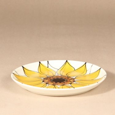 Arabia Aurinkoruusu lautanen, matala, suunnittelija Hilkka-Liisa Ahola, matala, käsinmaalattu, matala, signeerattu