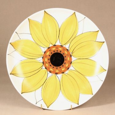 Arabia Aurinkoruusu serving plate, hand-painted designer Hilkka-Liisa Ahola