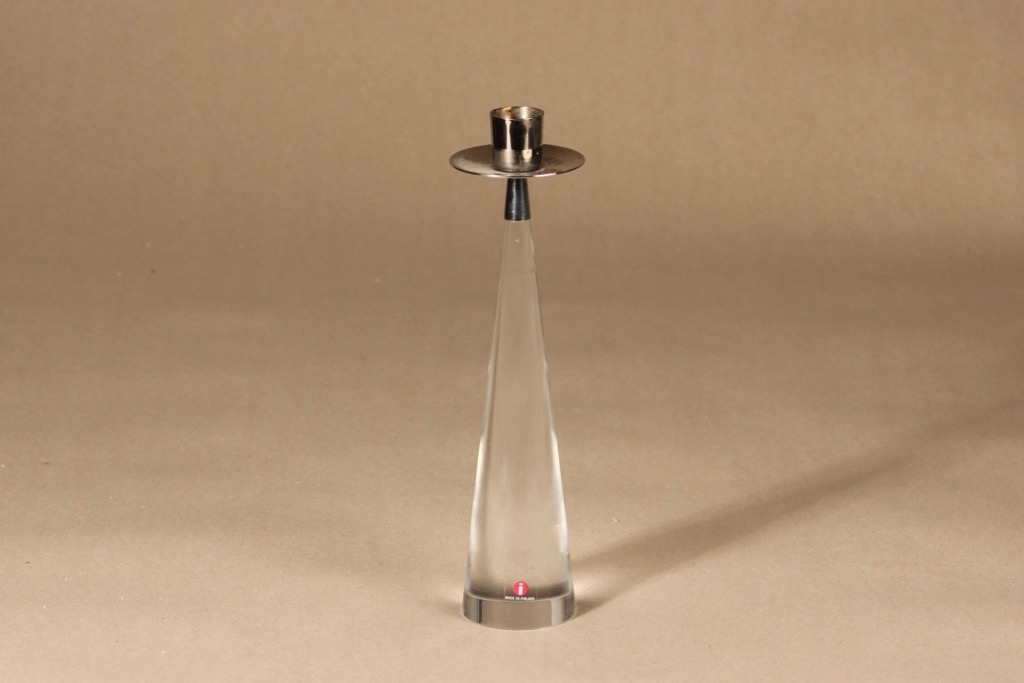 Iittala Ascot candlestick, clear, designer Timo Sarpaneva
