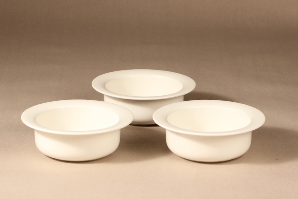 Arabia Arctica serving bowl, white, 3 pcs, designer Inkeri Leivo