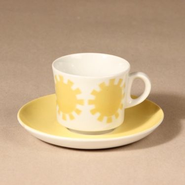 Arabia BR coffee cup, blown decoration, retro
