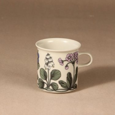 Arabia Flora cocoa cup, multicolored, designer Esteri Tomula, silk screening, flower decorative