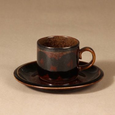 Arabia Soraya kahvikuppi, käsinmaalattu, suunnittelija Gunvor Olin-Grönqvist, käsinmaalattu, käsinmaalattu, retro