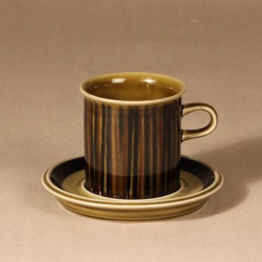 Arabia Kosmos coffee cup, blown decoration, designer Gunvor Olin-Grönqvist, retro, signed