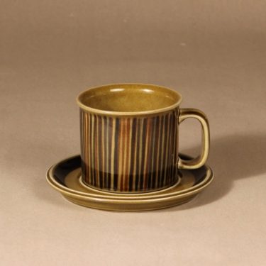 Arabia Kosmos cocoa cup, blow decoration, designer Gunvor Olin-Grönqvist, retro, signed